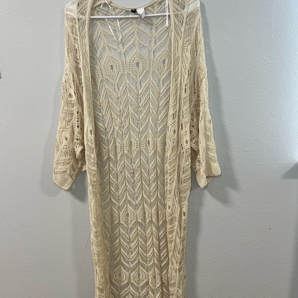 H&M Cream Crochet Knitwear